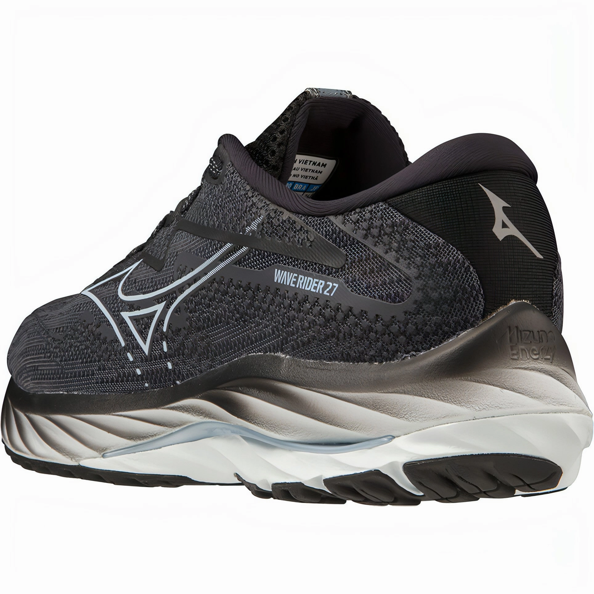Shoes Mizuno Mizuno Wave Rider 27 WIDE FIT (D) Womens Running Shoes - Black
