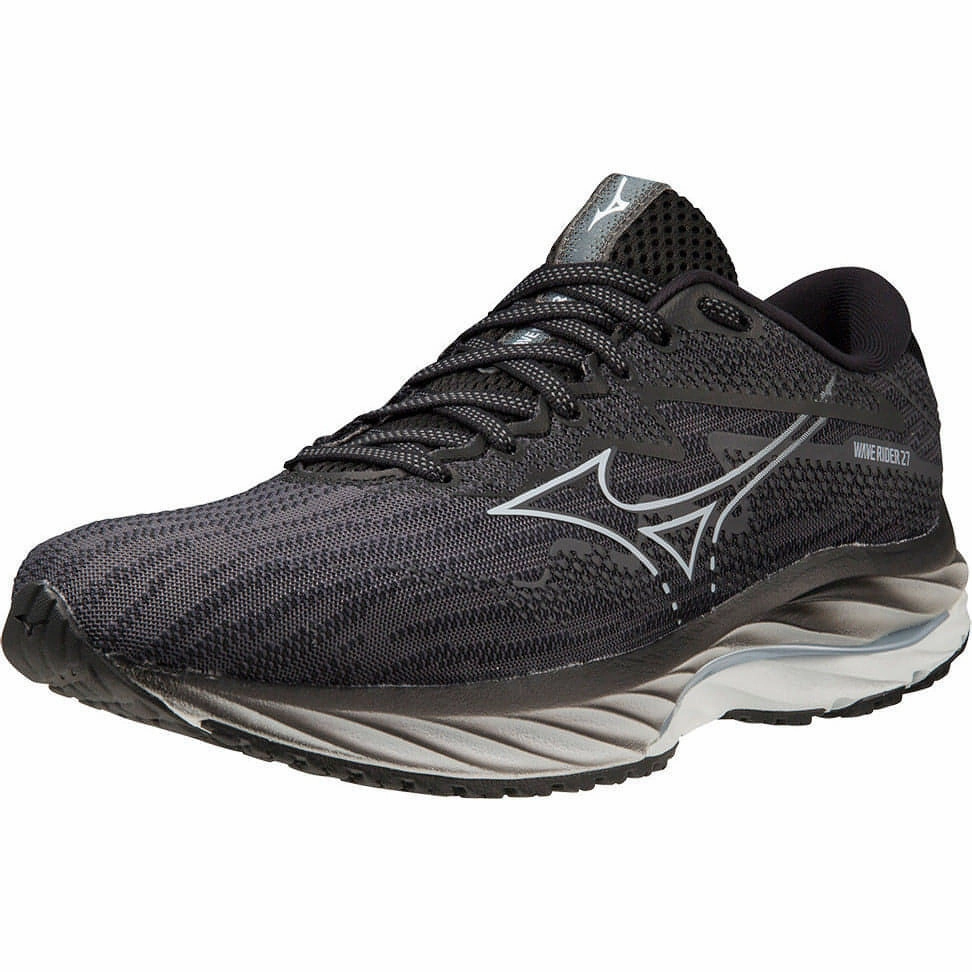 Shoes Mizuno Mizuno Wave Rider 27 WIDE FIT (D) Womens Running Shoes - Black