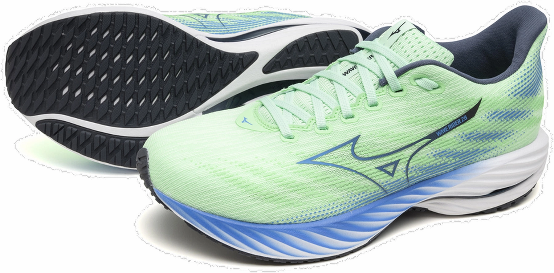 Shoes Mizuno Mizuno Wave Rider 28 Mens Running Shoes - Green