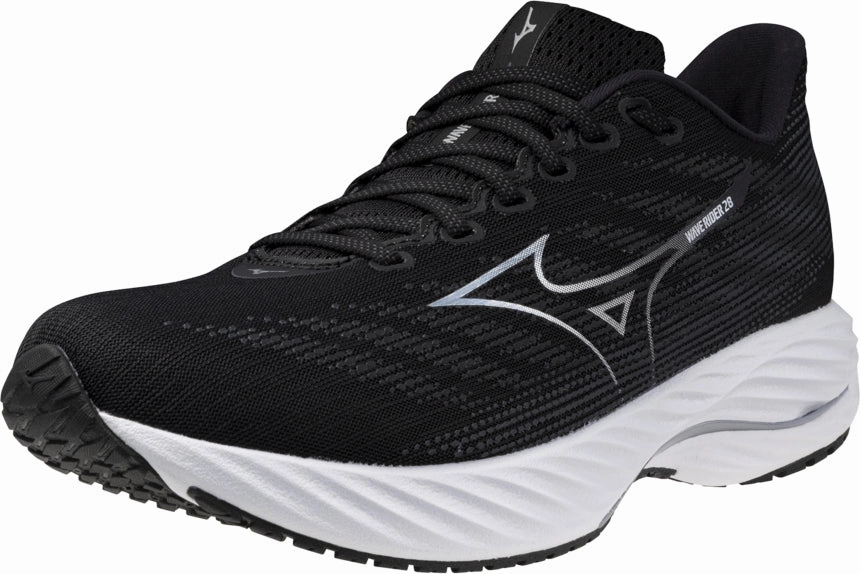 Shoes Mizuno Mizuno Wave Rider 28 WIDE FIT (2E) Mens Running Shoes - Black