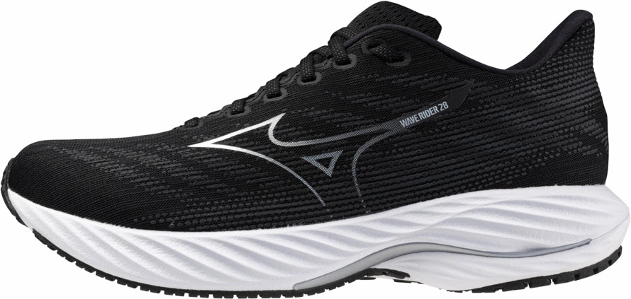 Shoes Mizuno Mizuno Wave Rider 28 WIDE FIT (2E) Mens Running Shoes - Black