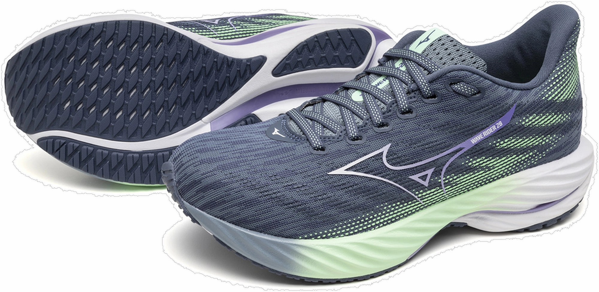 Shoes Mizuno Mizuno Wave Rider 28 Womens Running Shoes - Blue
