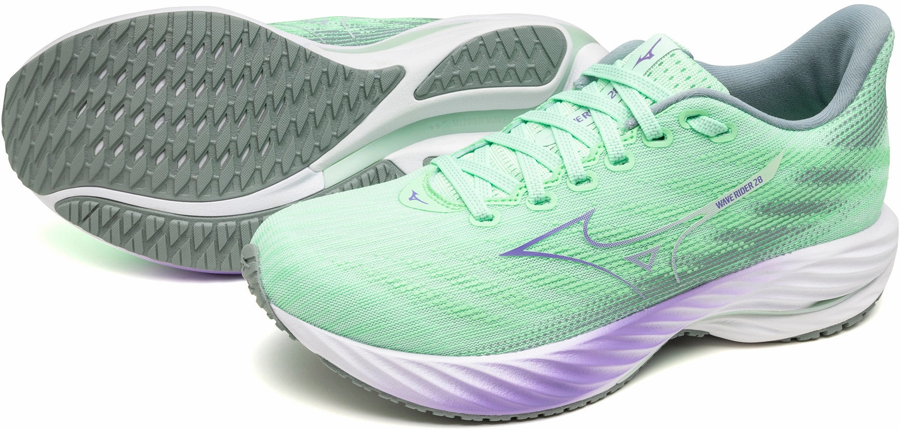 Shoes Mizuno Mizuno Wave Rider 28 Womens Running Shoes - Green