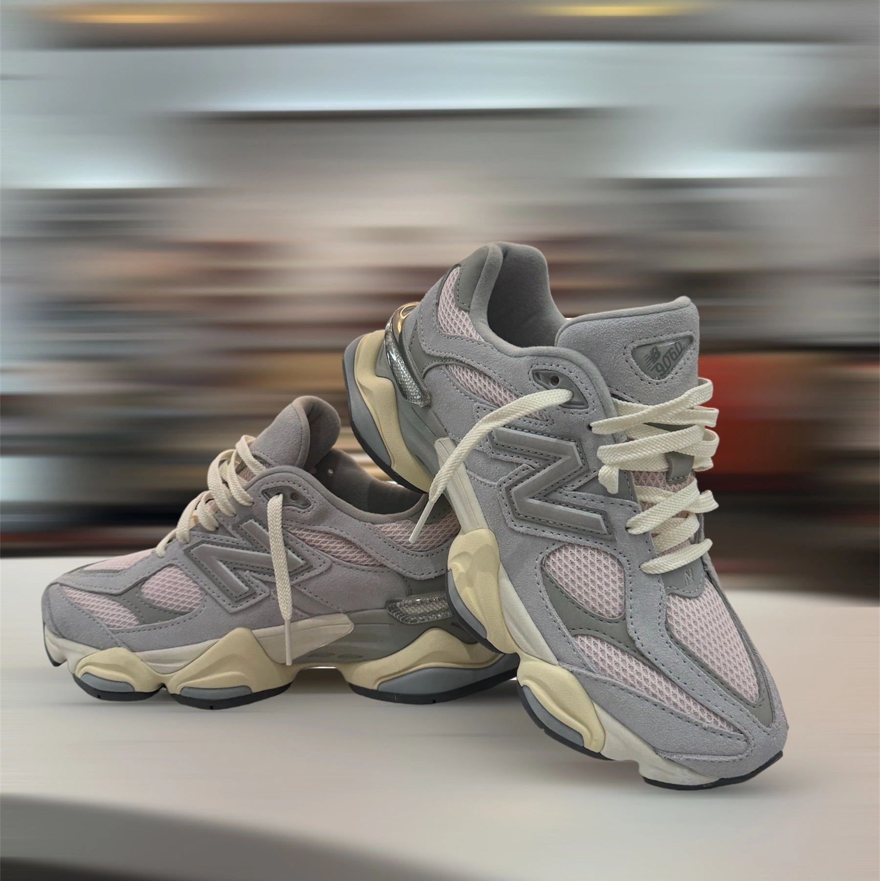 Shoes New Balance New Balance Mens 9060SFB Grey Pink