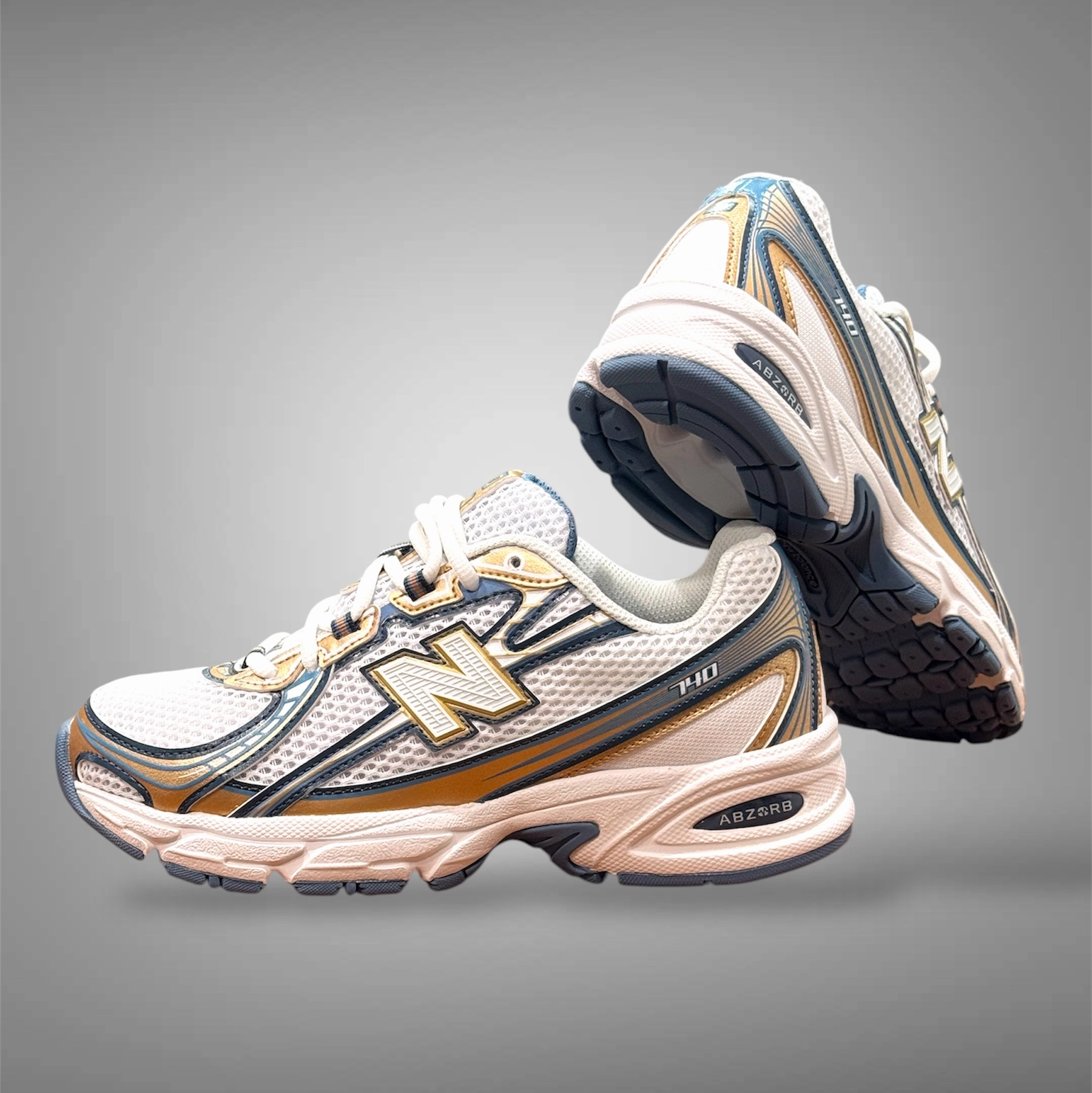 Shoes New Balance New Balance Mens U740HB2 White Blue Gold
