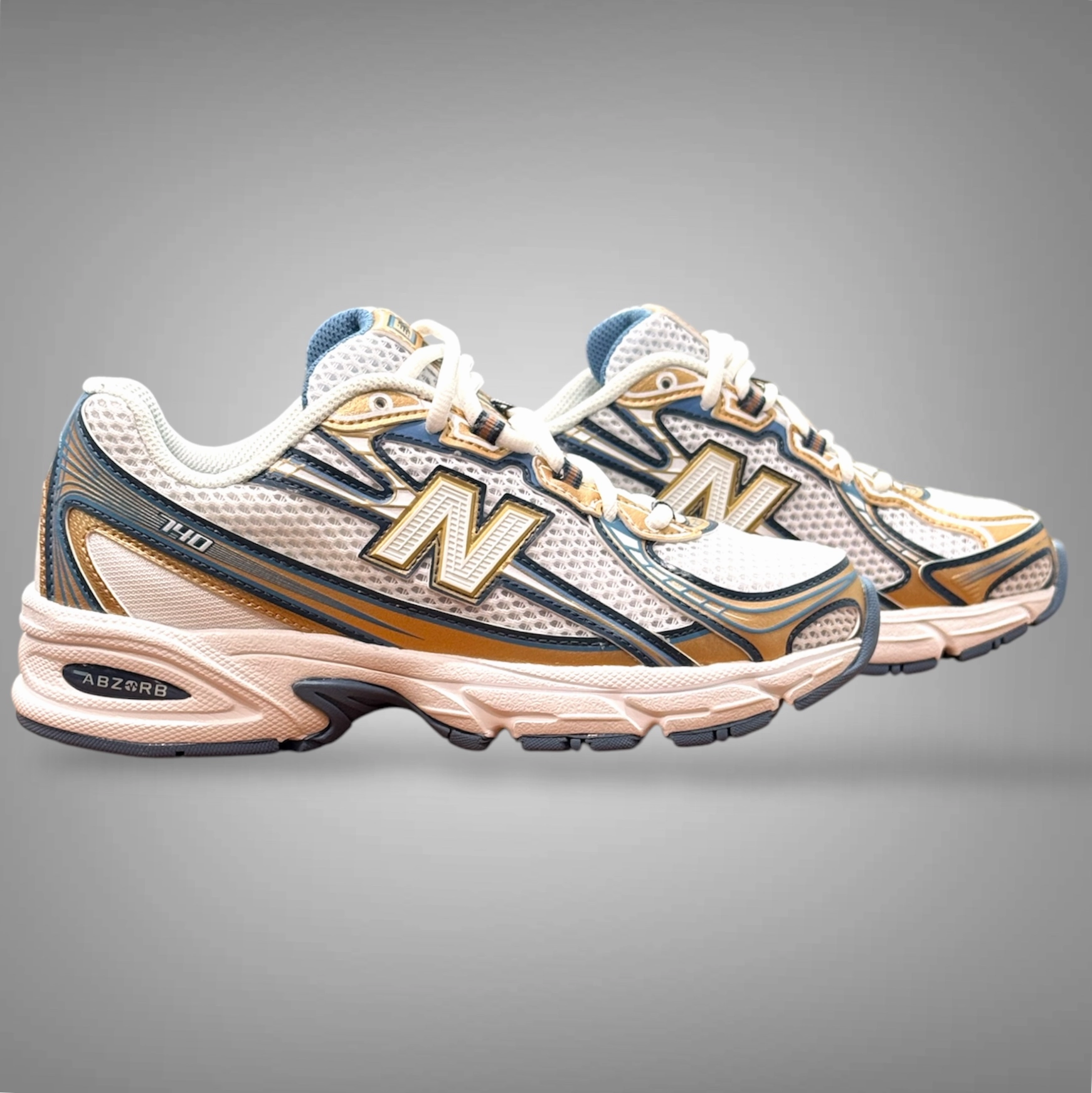 Shoes New Balance New Balance Mens U740HB2 White Blue Gold
