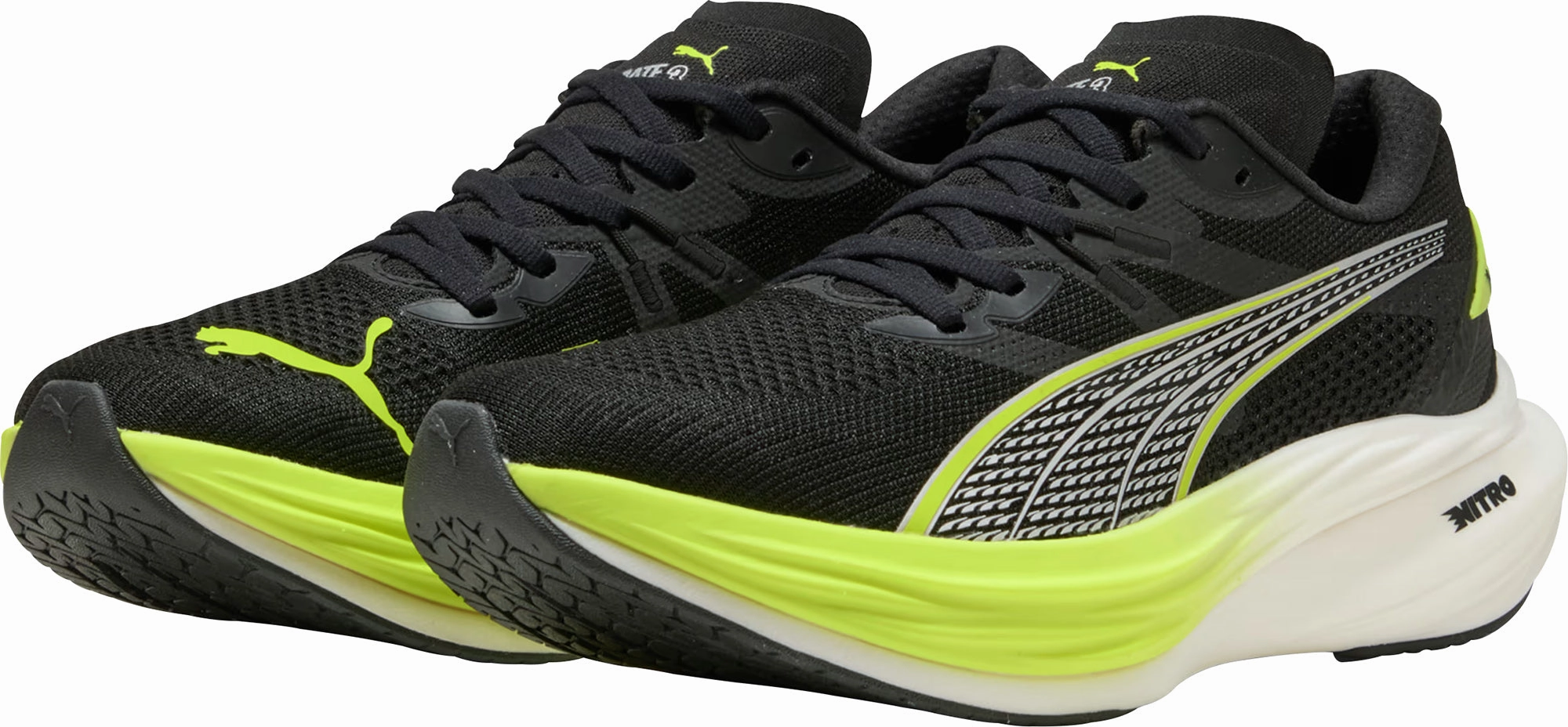 Shoes Puma Puma Deviate Nitro 3 WIDE FIT Mens Running Shoes - Black