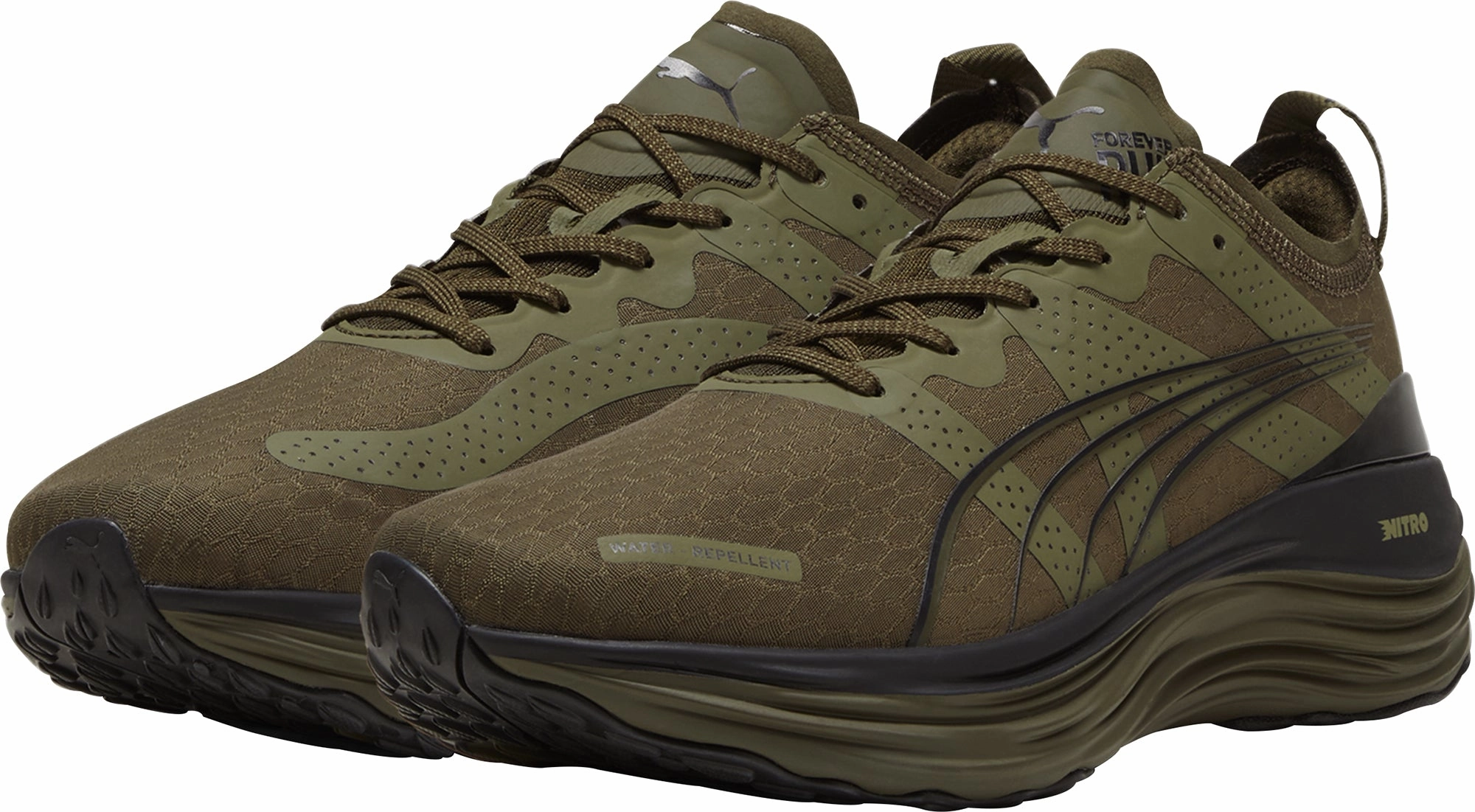 Shoes Puma Puma ForeverRun Nitro WTR Mens Running Shoes - Green