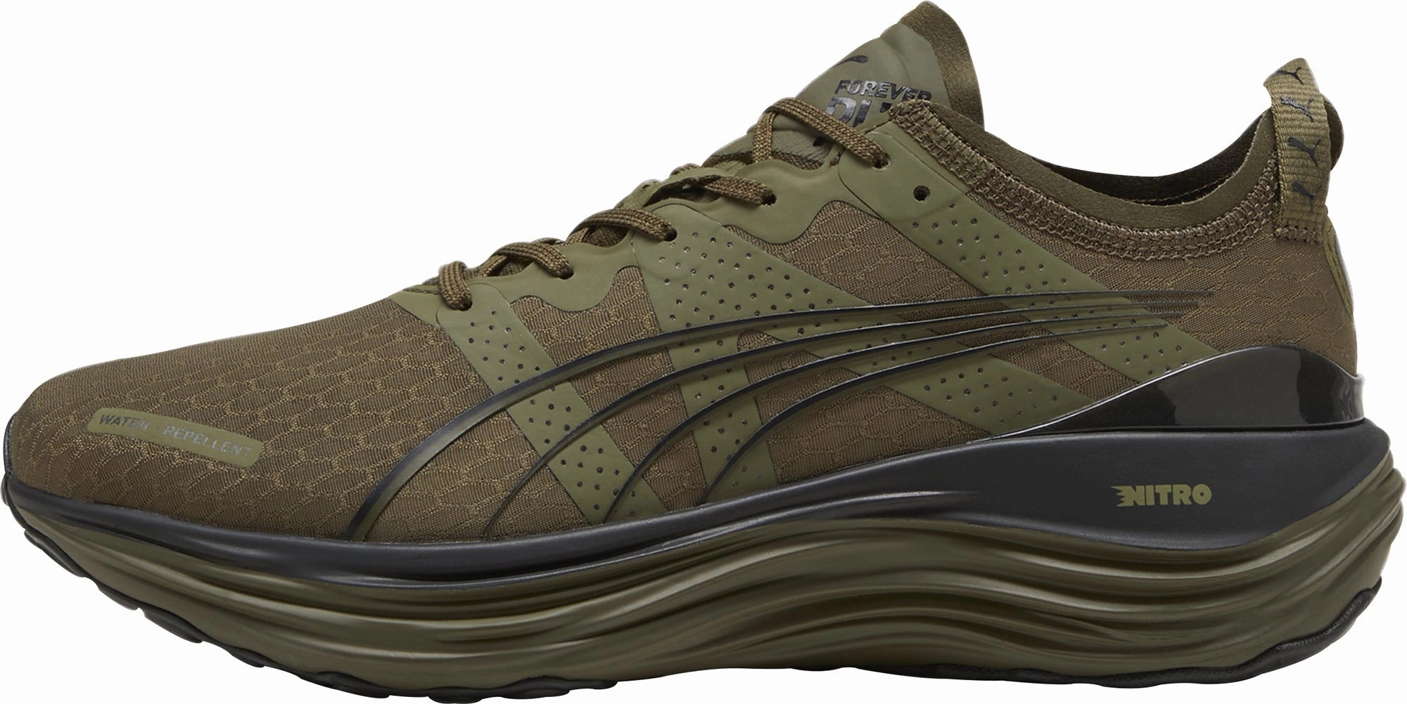 Shoes Puma Puma ForeverRun Nitro WTR Mens Running Shoes - Green
