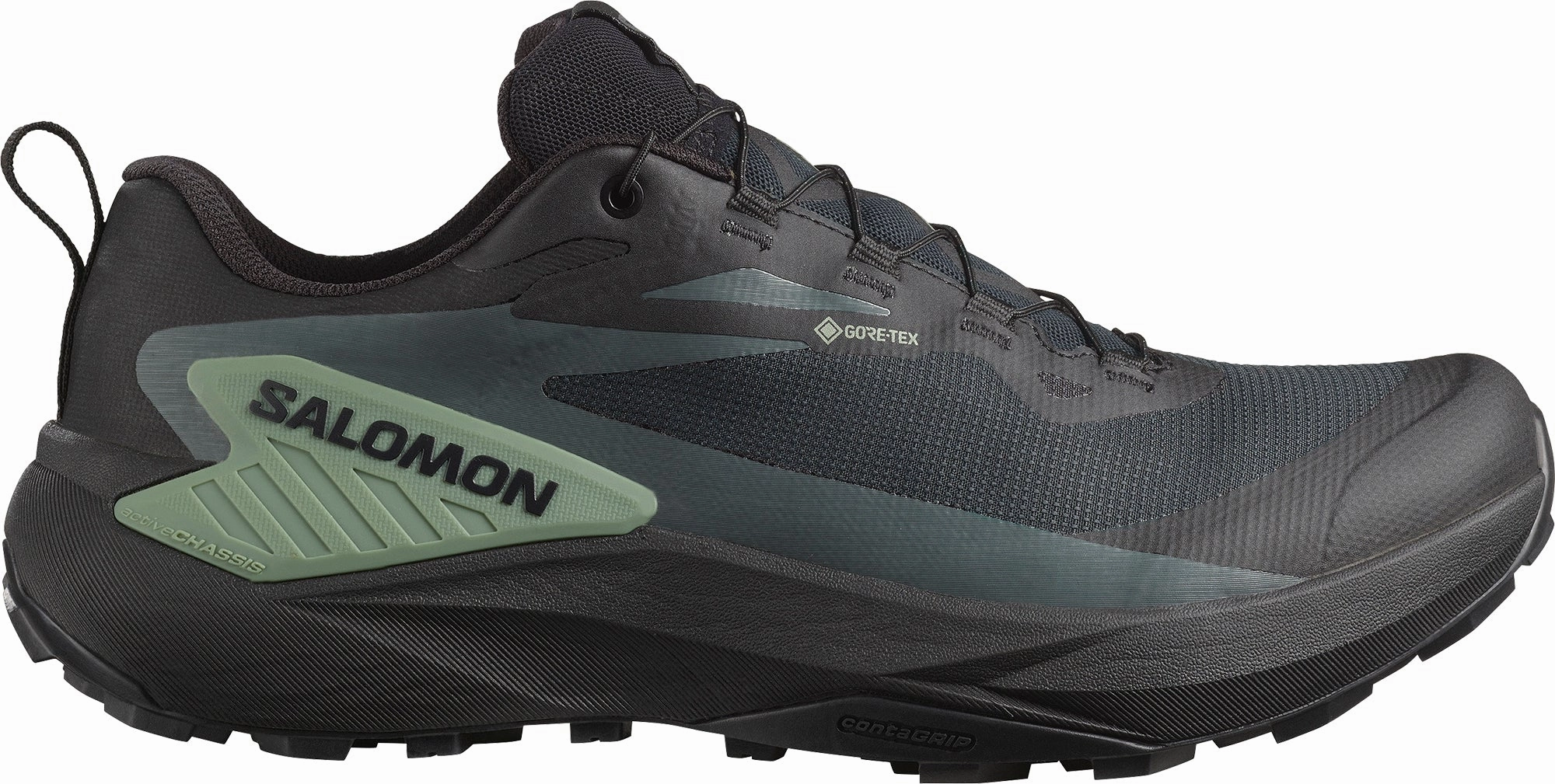 Shoes Salomon Salomon Genesis GORE-TEX Mens Trail Running Shoes - Black