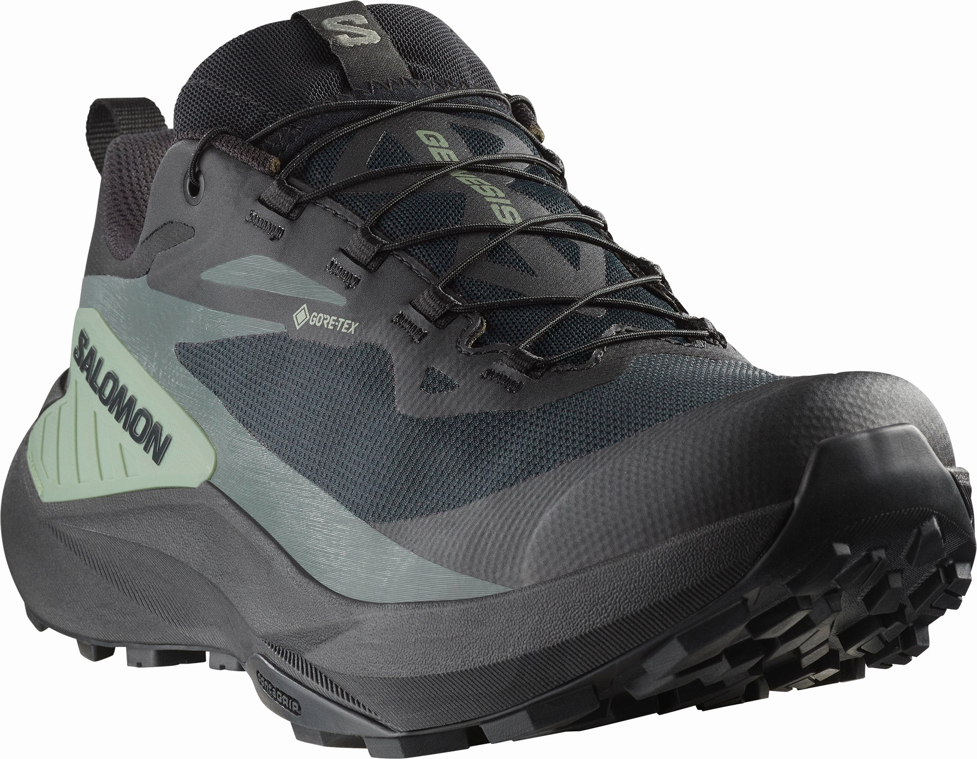 Shoes Salomon Salomon Genesis GORE-TEX Mens Trail Running Shoes - Black