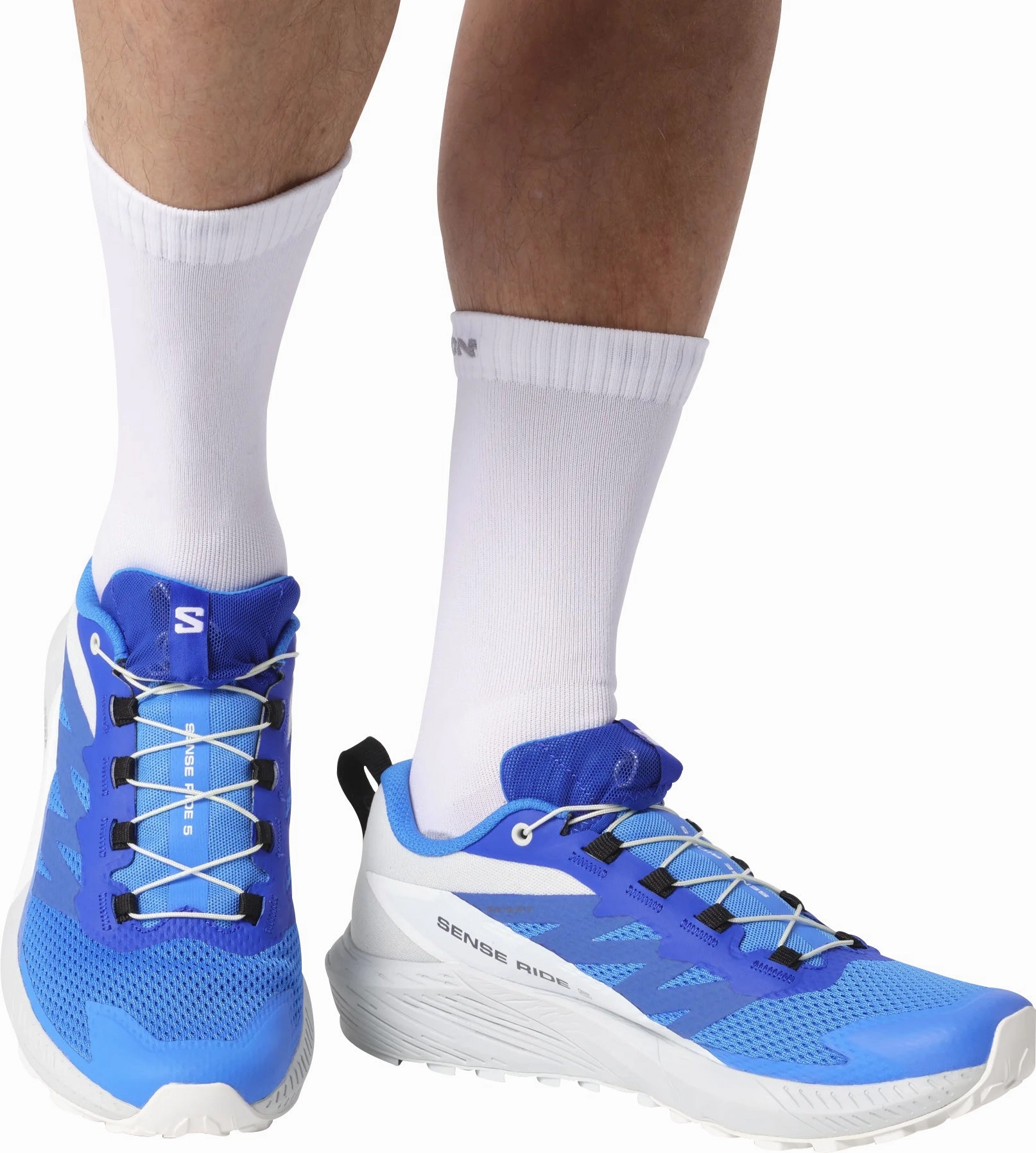 Shoes Salomon Salomon Sense Ride 5 Mens Trail Running Shoes - Blue