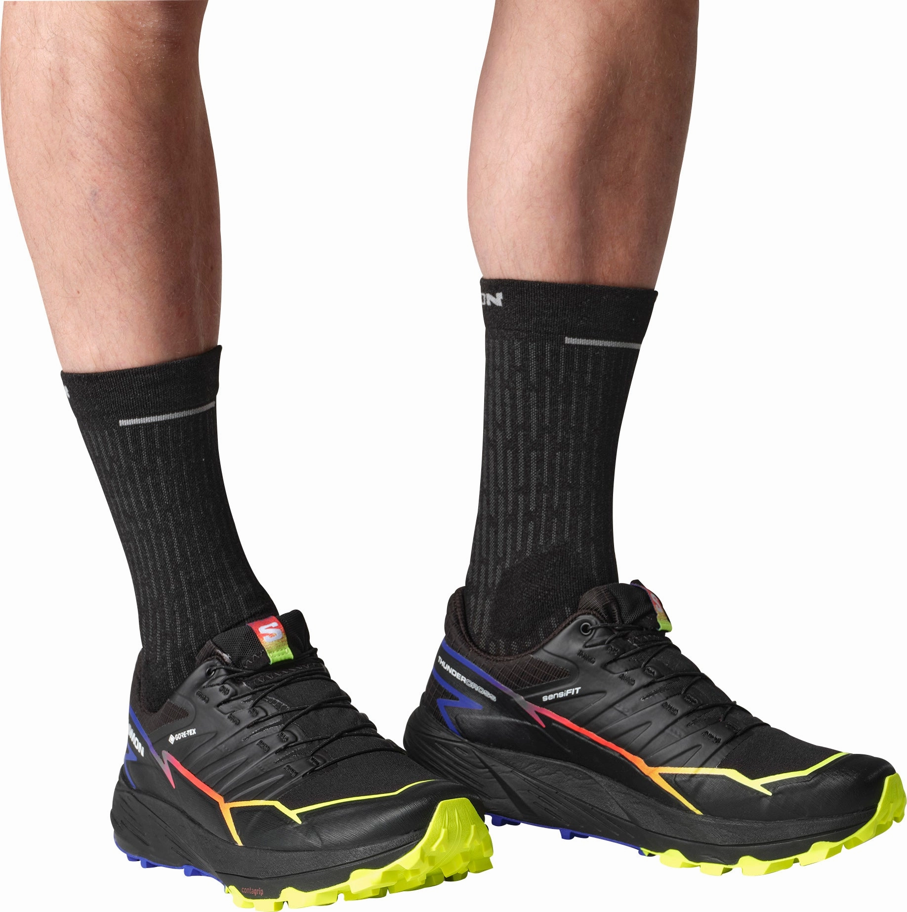Shoes Salomon Salomon Thundercorss GORE-TEX Mens Trail Running Shoes - Black