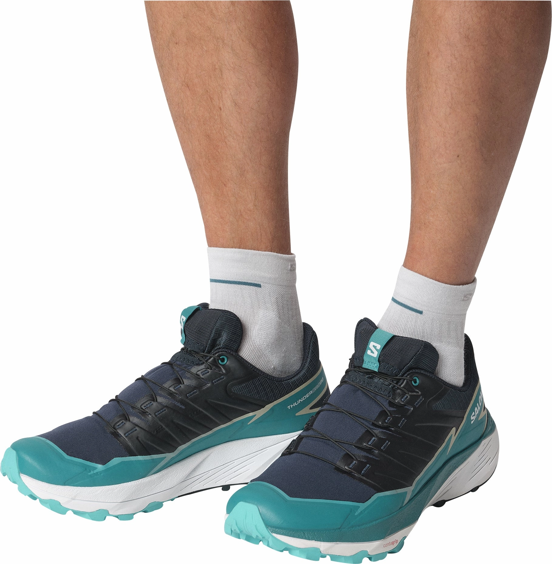 Shoes Salomon Salomon Thundercross Mens Trail Running Shoes - Blue