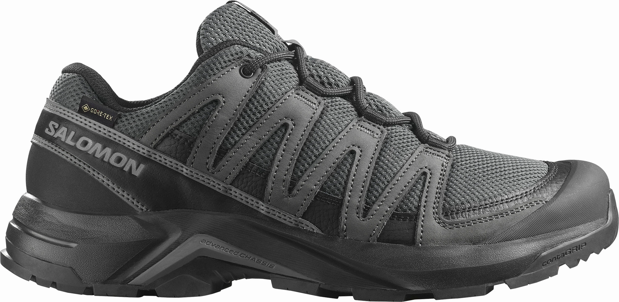Shoes Salomon Salomon X-Adventure Recon GORE-TEX Mens Walking Shoes - Black