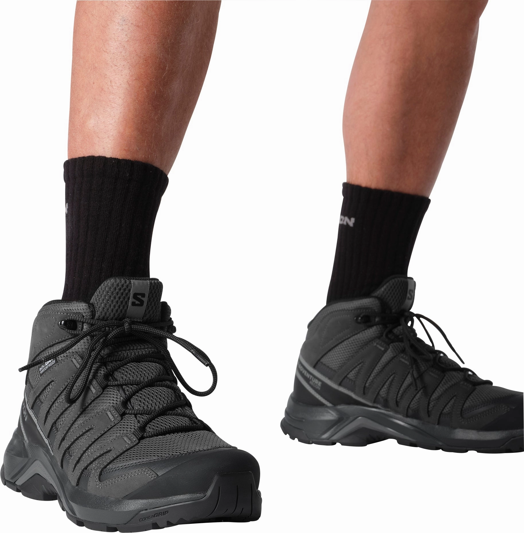 Shoes Salomon Salomon X-Adventure Recon Mid GORE-TEX Mens Walking Shoes - Black