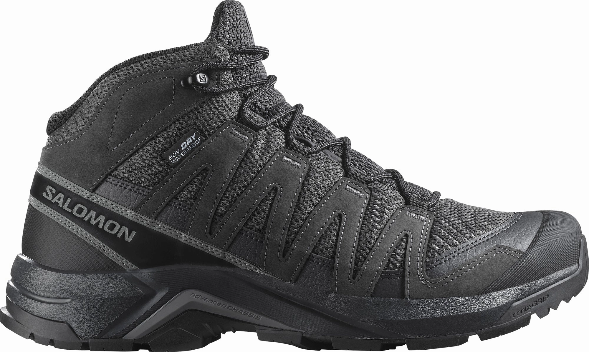 Shoes Salomon Salomon X-Adventure Recon Mid GORE-TEX Mens Walking Shoes - Black
