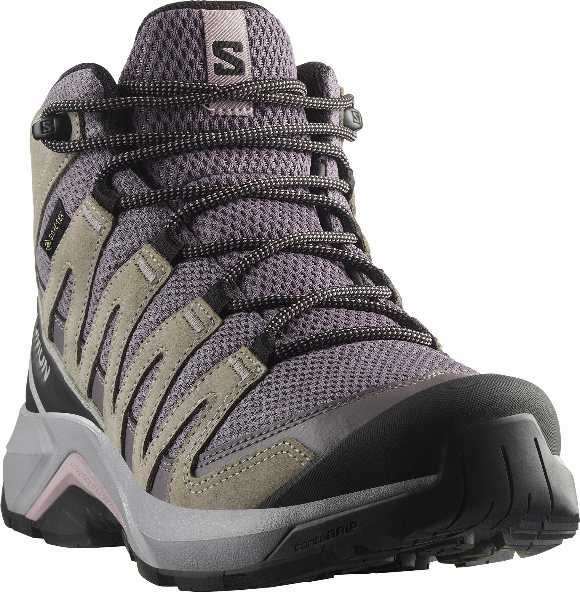 Shoes Salomon Salomon X-Adventure Recon Mid GORE-TEX Womens Walking Shoes - Grey