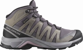 Shoes Salomon Salomon X-Adventure Recon Mid GORE-TEX Womens Walking Shoes - Grey