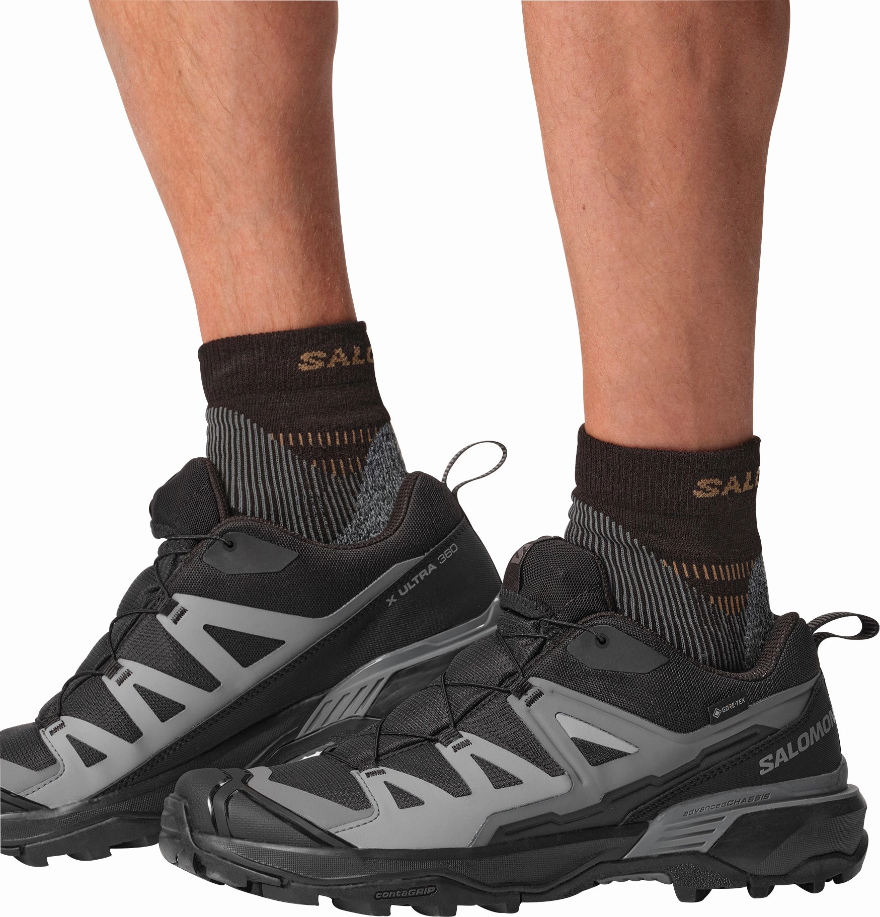 Shoes Salomon Salomon X Ultra 360 GORE-TEX Mens Walking Shoes - Black