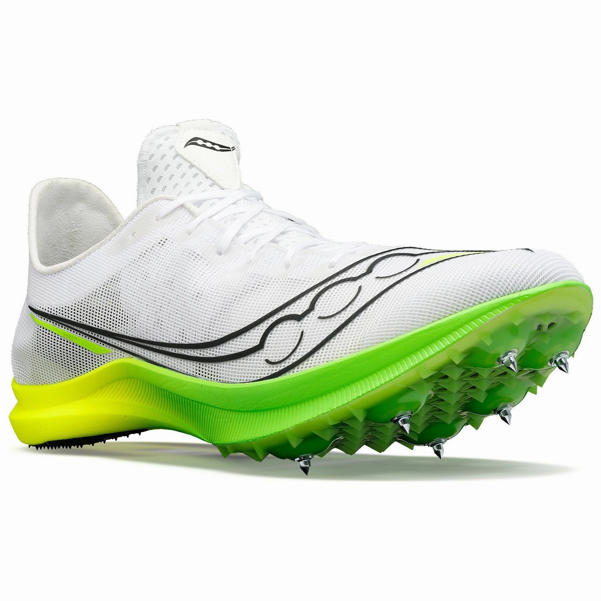 Shoes Saucony Saucony Endorphin Cheetah Mens Running Spikes - White