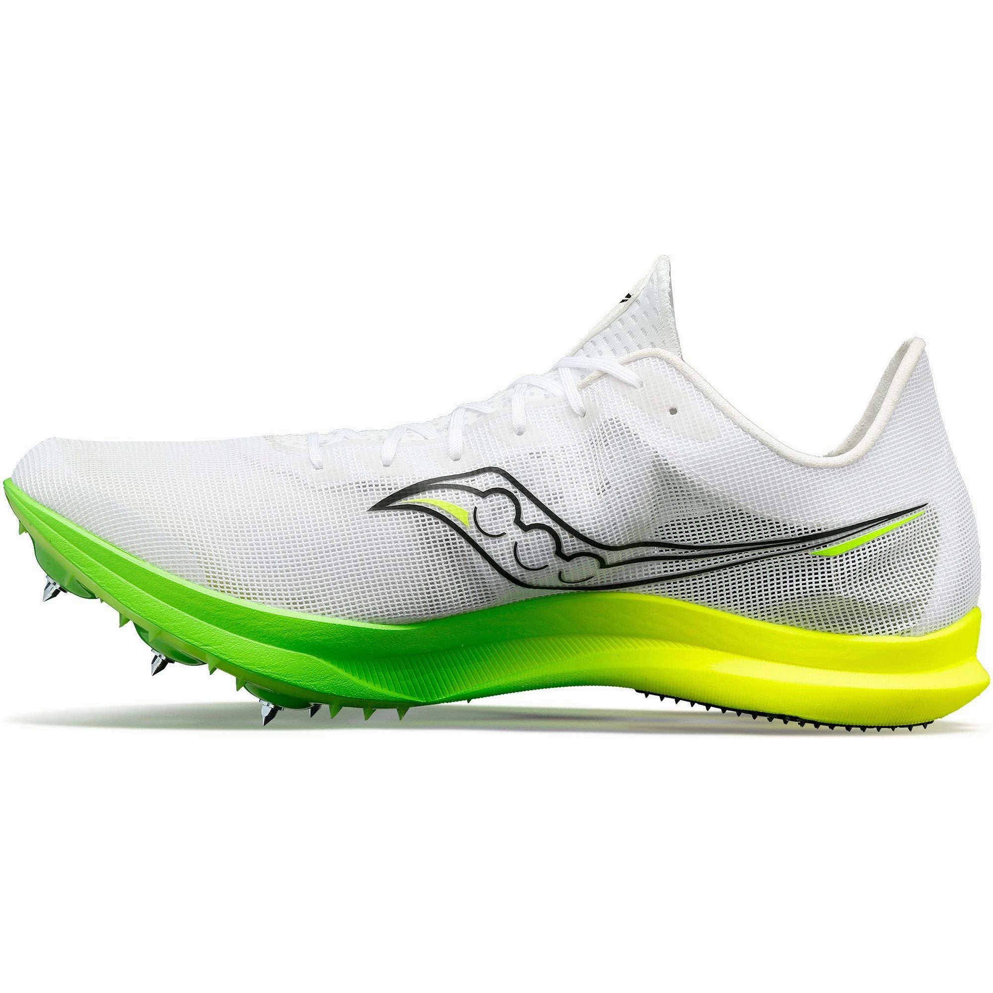 Shoes Saucony Saucony Endorphin Cheetah Mens Running Spikes - White