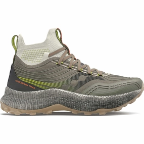 Shoes Saucony Saucony Endorphin Mid Mens Trail Running Shoes - Green
