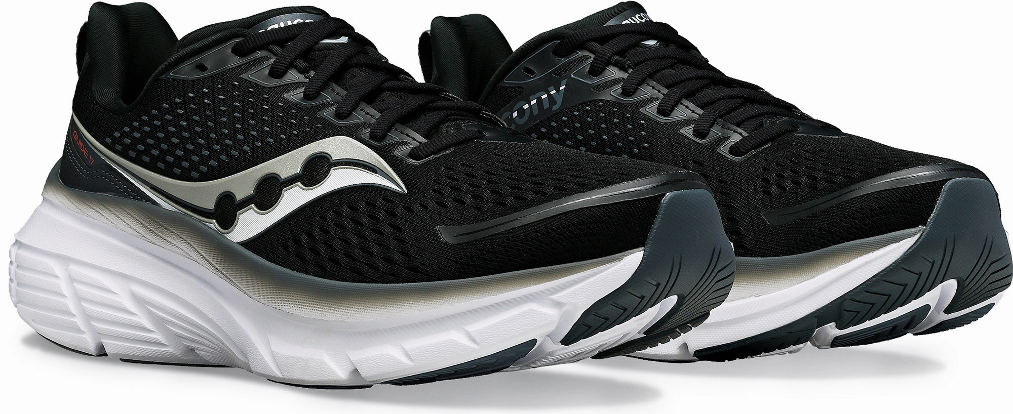 Shoes Saucony Saucony Guide 17 Mens Running Shoes - Black