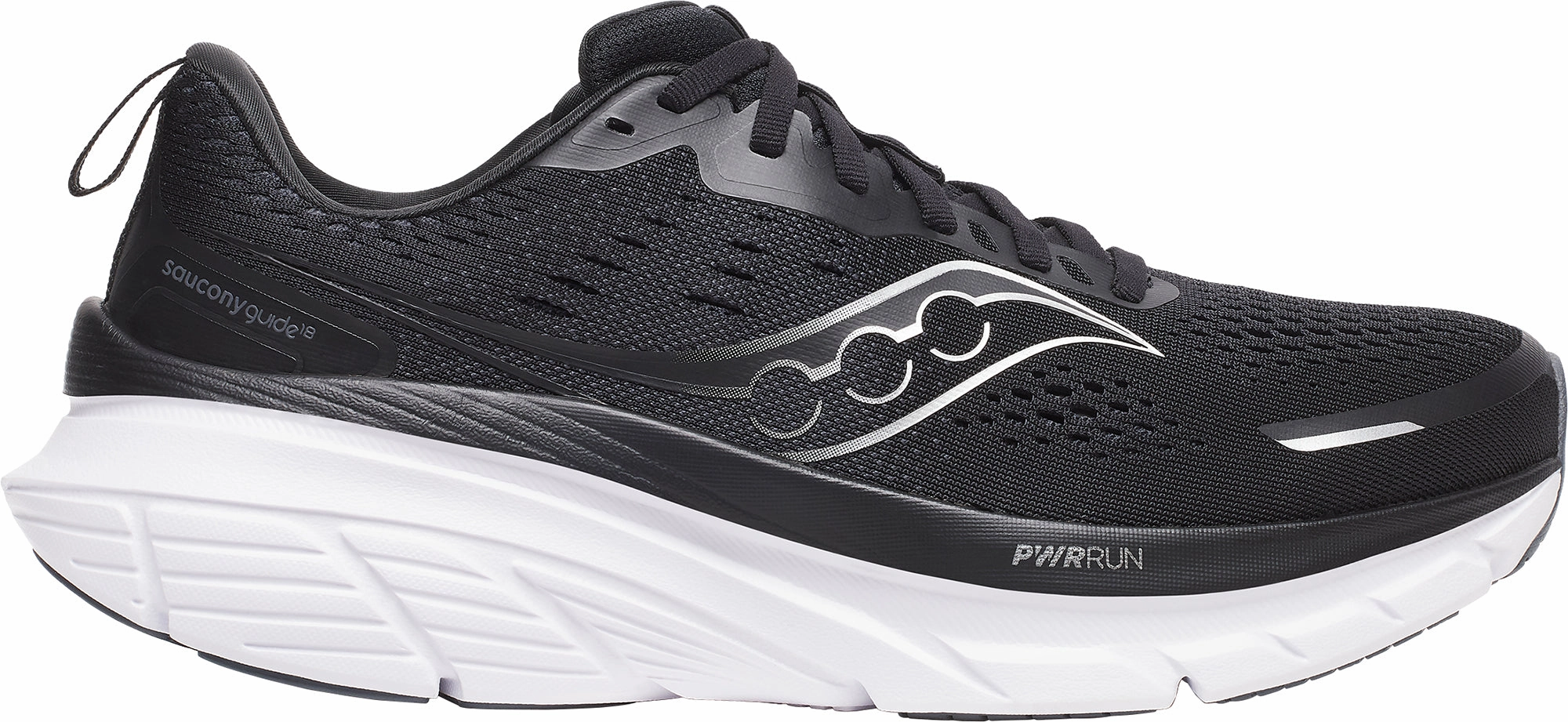 Shoes Saucony Saucony Guide 18 WIDE FIT Mens Running Shoes - Black
