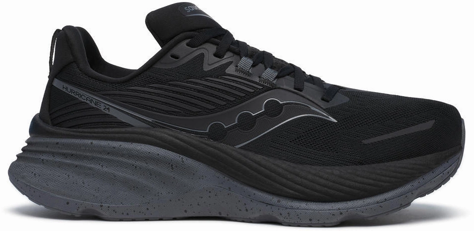 Shoes Saucony Saucony Hurricane 24 Mens Running Shoes - Black
