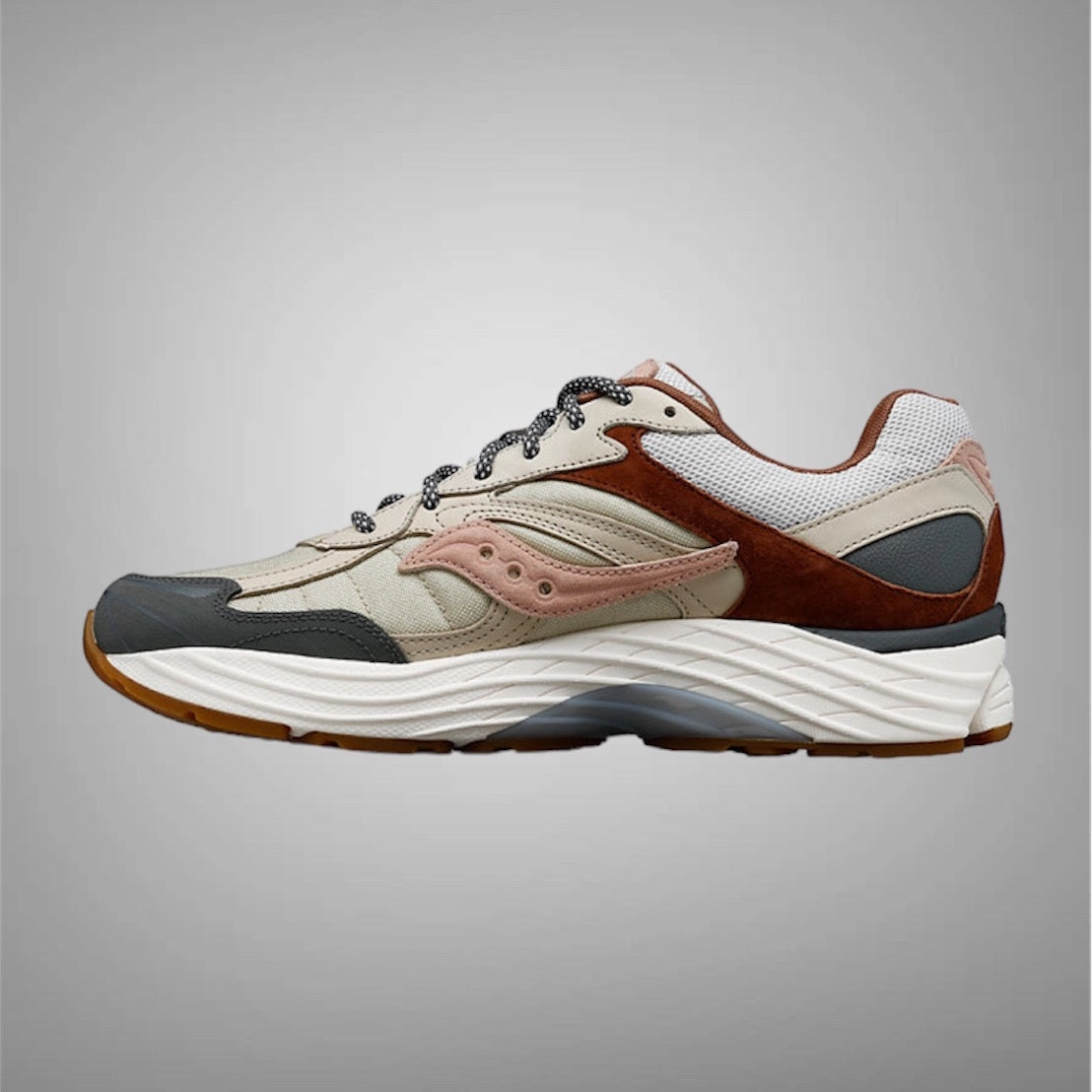 Shoes Saucony Saucony Mens Progrid OMNI 9 Tan Grey Pink