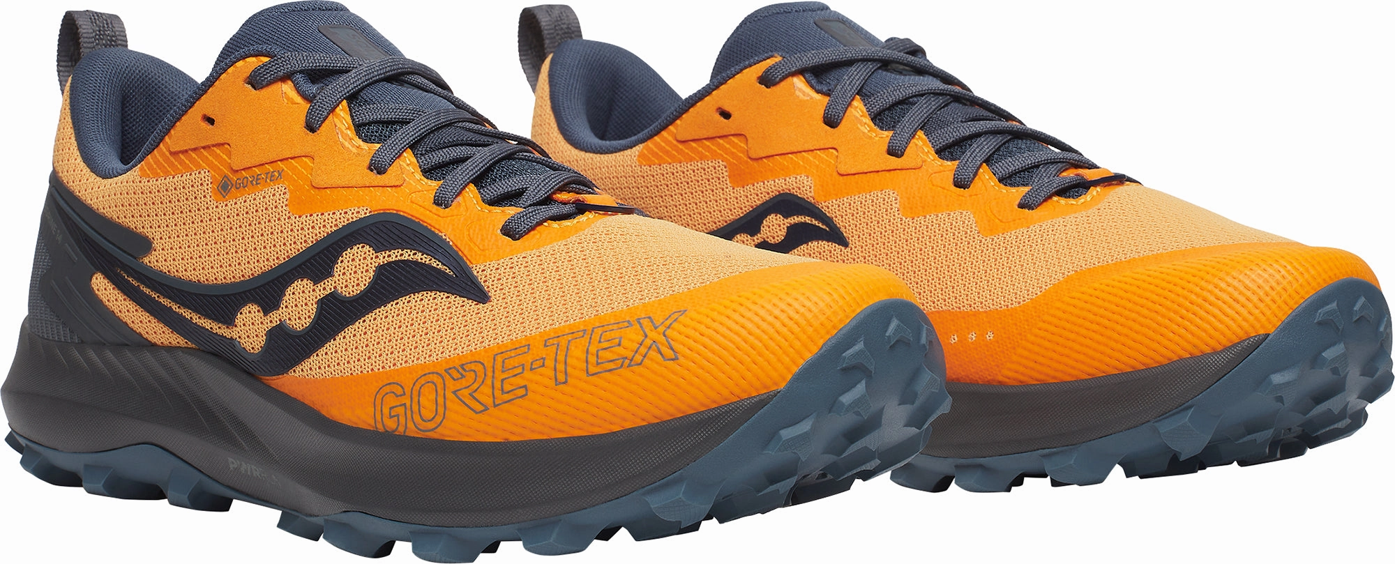 Shoes Saucony Saucony Peregrine 14 GORE-TEX Mens Trail Running Shoes - Orange