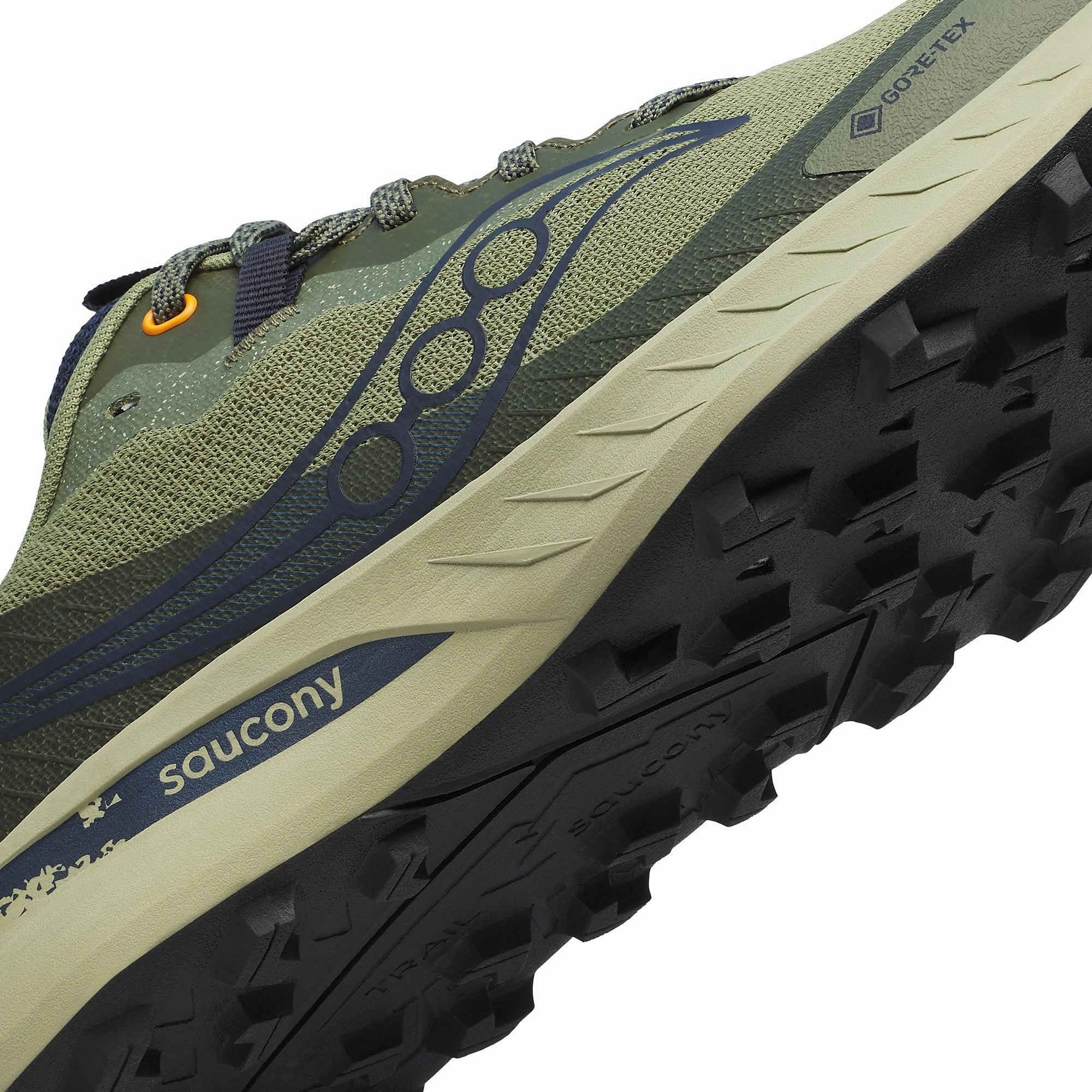 Shoes Saucony Saucony Peregrine 15 GORE-TEX Mens Trail Running Shoes - Green