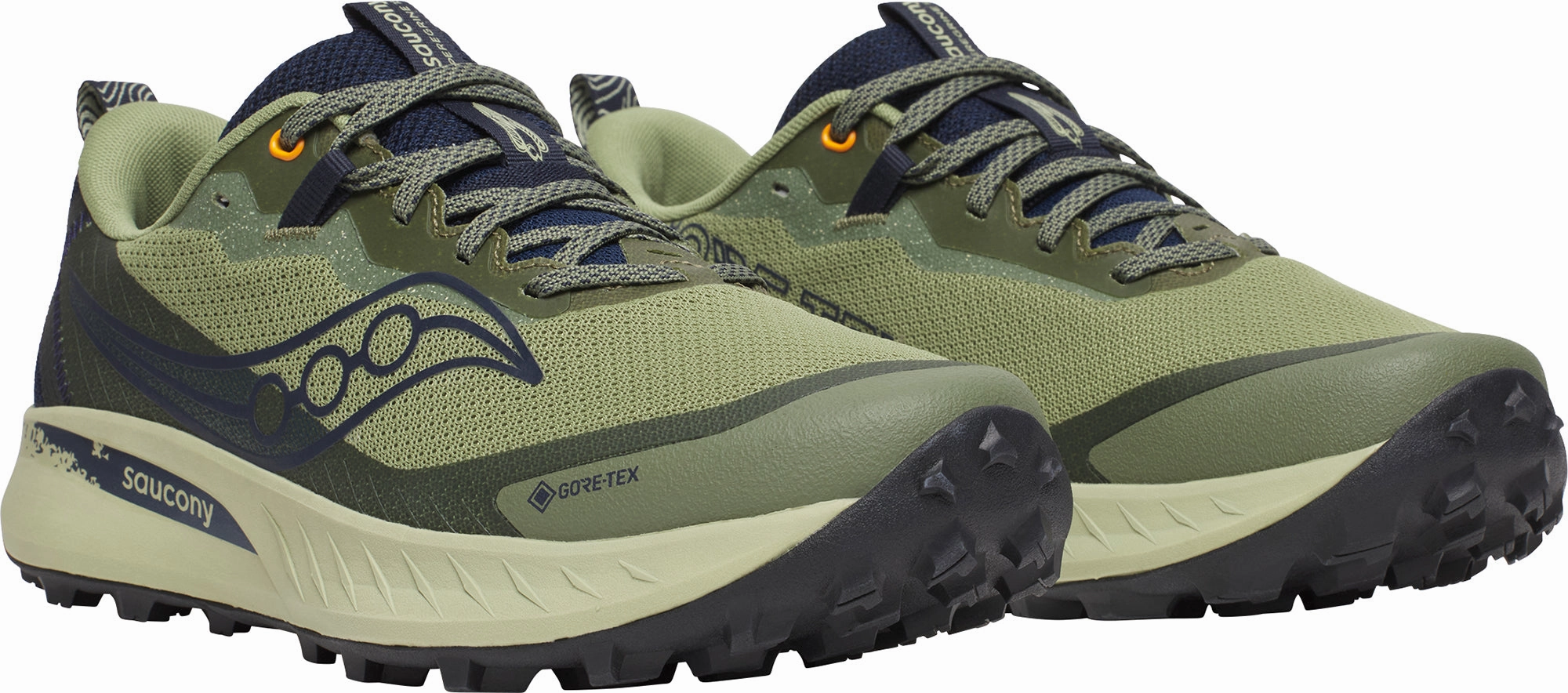 Shoes Saucony Saucony Peregrine 15 GORE-TEX Mens Trail Running Shoes - Green