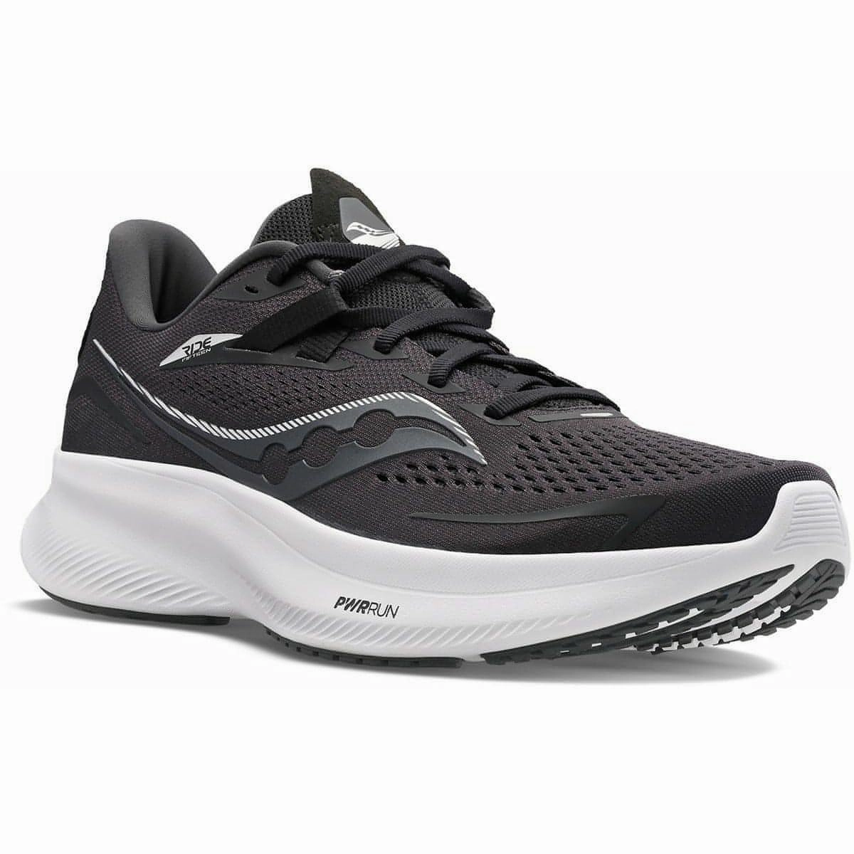 Shoes Saucony Saucony Ride 15 Mens Running Shoes - Black