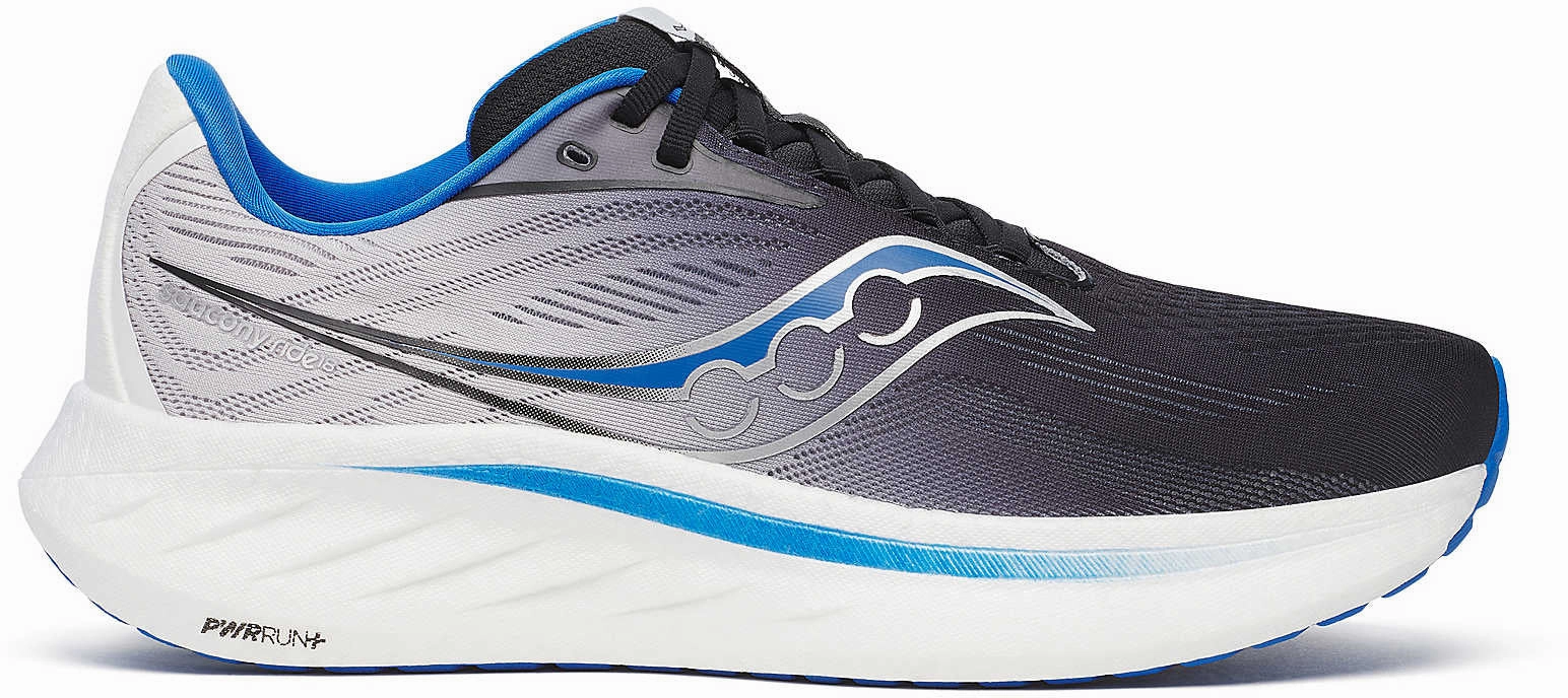 Shoes Saucony Saucony Ride 18 Mens Running Shoes - Black