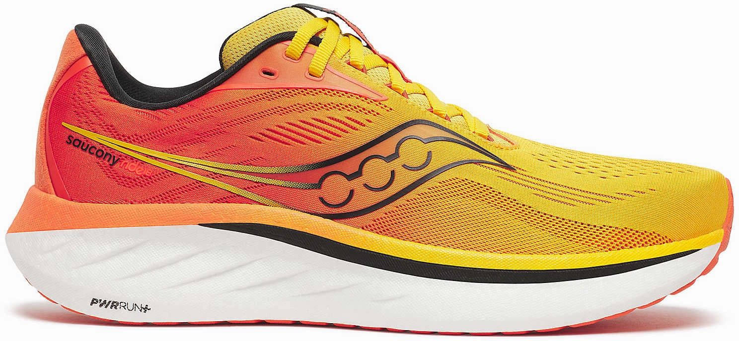 Shoes Saucony Saucony Ride 18 Mens Running Shoes - Yellow