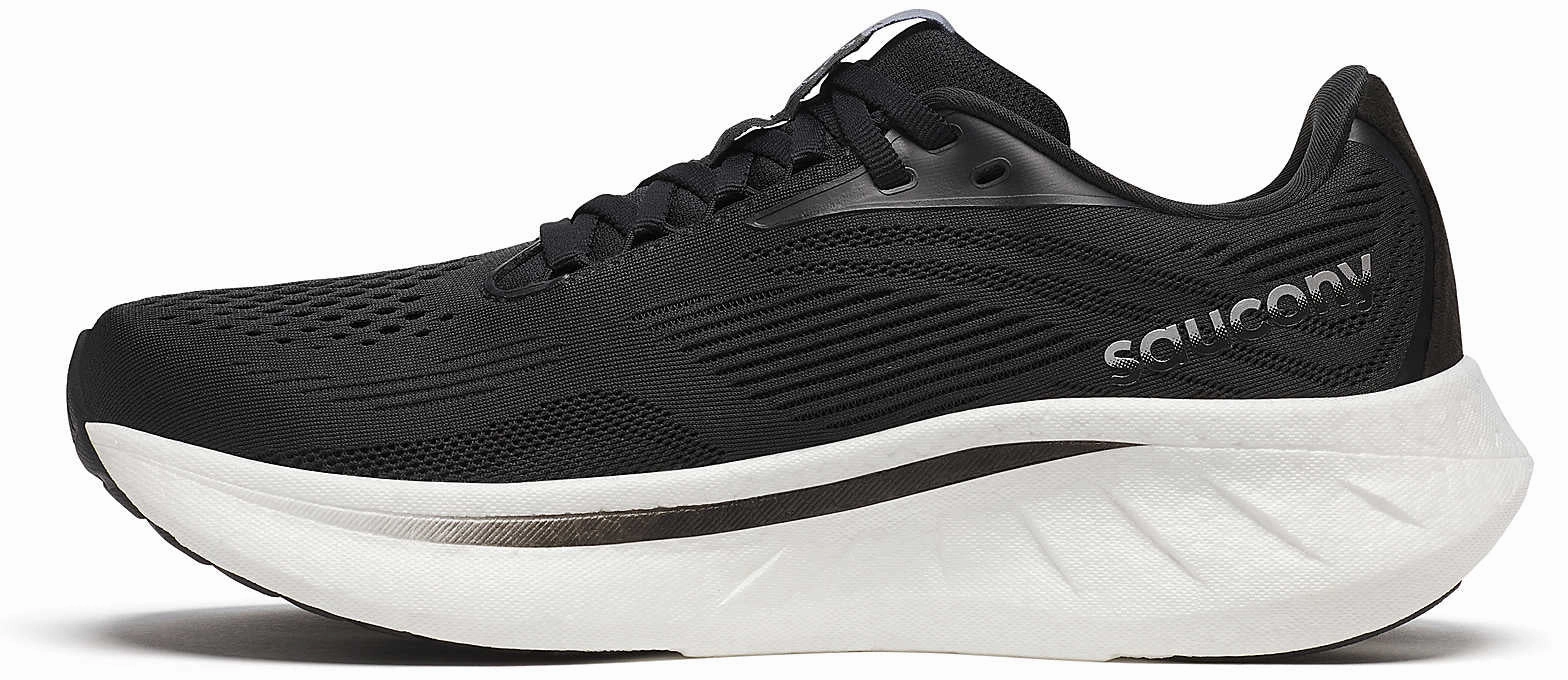 Shoes Saucony Saucony Ride 18 WIDE FIT Womens Running Shoes - Black