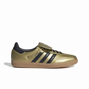 Women's adidas Samba LT Gold Metallic/Core Black/Gum 3 JH5708