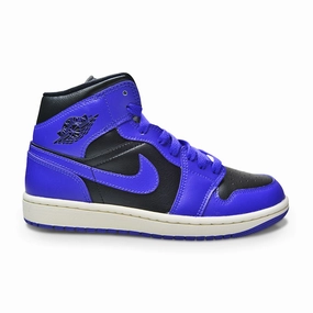 Womens Nike Air Jordan 1 Mid - BQ6472 051 - Black Dark Concord Sail