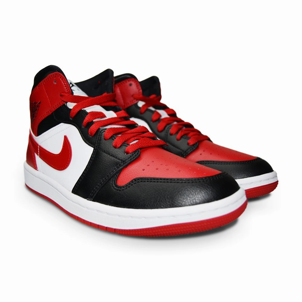 Womens Nike Air Jordan 1 Mid - BQ6472 079 - Black Gym Red White
