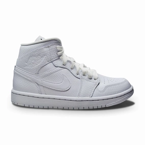 Womens Nike Air Jordan 1 Mid - BQ6472 110 - White White
