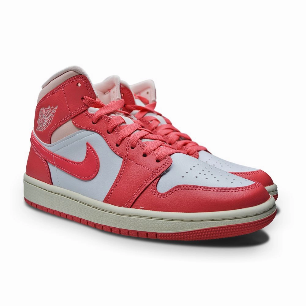 Womens Nike Air Jordan 1 Mid - BQ6472 186 - White Pink "Strawberries and Cream"