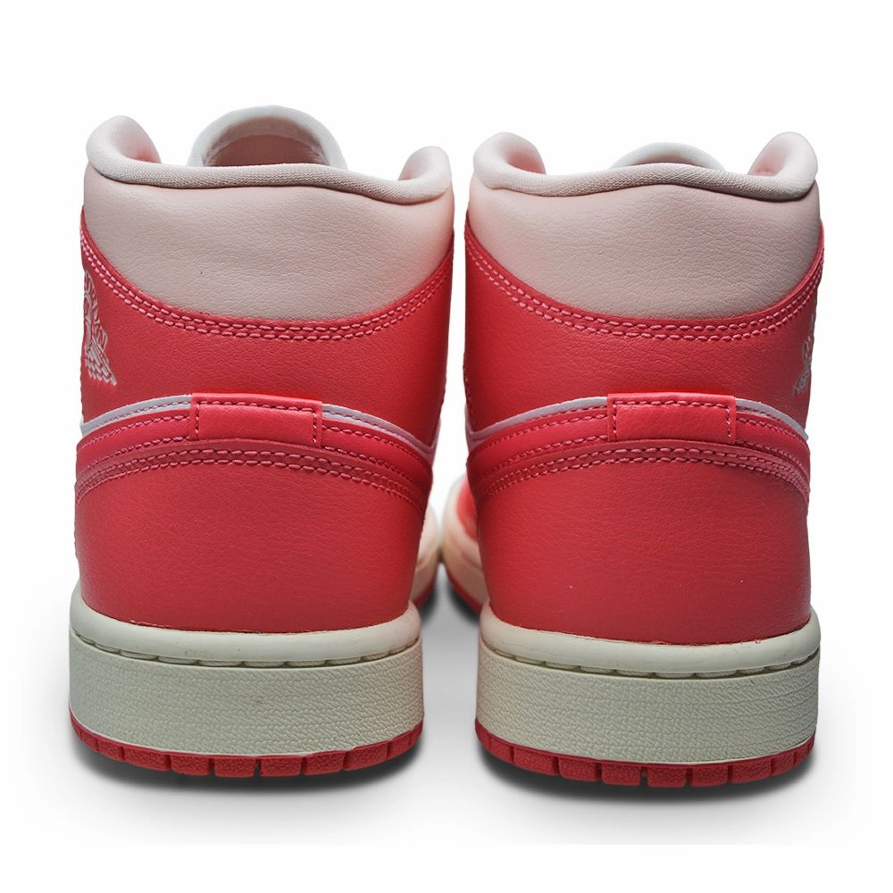 Womens Nike Air Jordan 1 Mid - BQ6472 186 - White Pink "Strawberries and Cream"