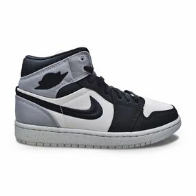 Womens Nike Air Jordan 1 Mid SE - DV0427 100 - Salt Black LT Steel Grey