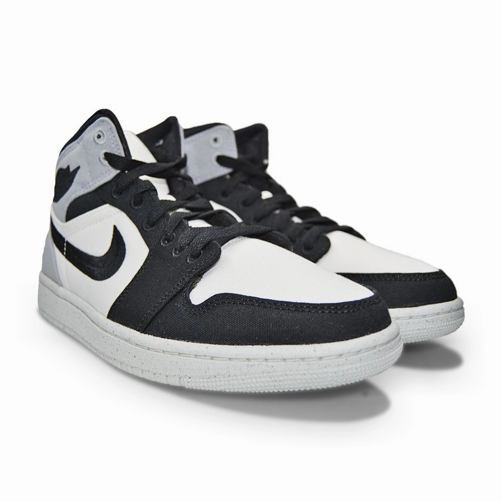 Womens Nike Air Jordan 1 Mid SE - DV0427 100 - Salt Black LT Steel Grey