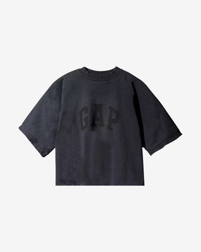 YEEZY GAP ENGINEERED BY BALENCIAGA DOVE 3/4 SLEEVE WASHED BLACK NO SEAM TEE