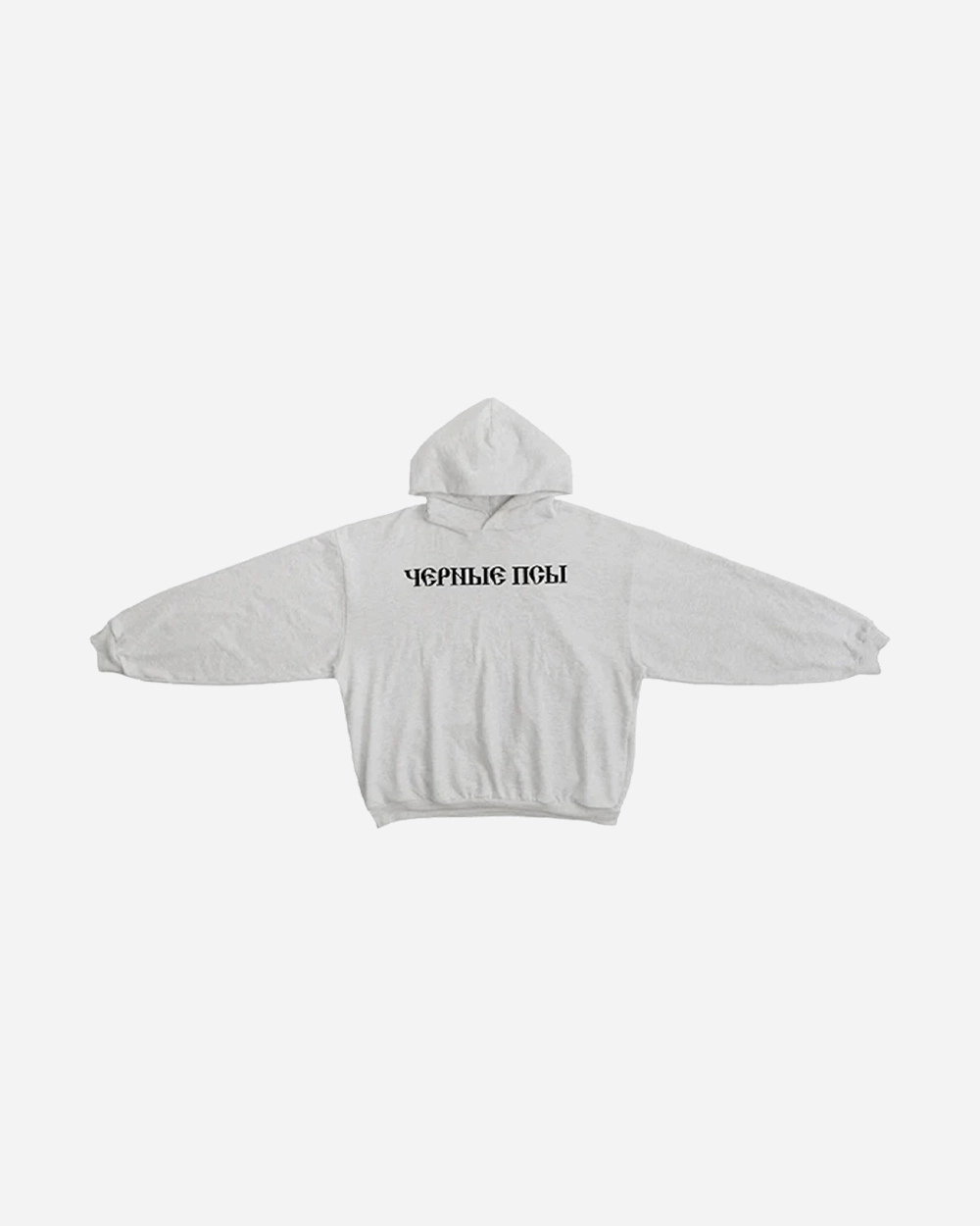 YEEZY GOSHA BLACK DOGS HOODIE HEATHER GREY